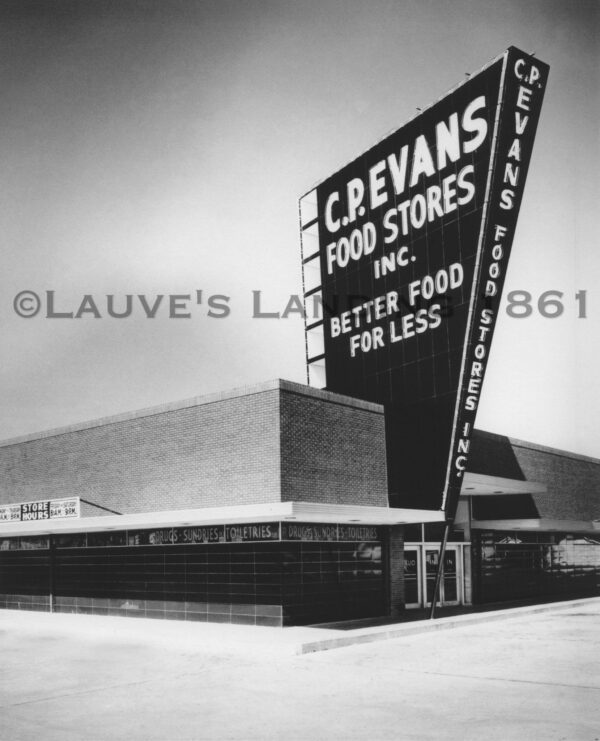 C.P. Evans Food Stores Inc. building sign