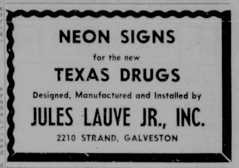 Neon signs for the new texas drugs inc.